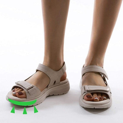 Orthopaedic Platform Sandals for Women, Adjustable Straps with Arch Support