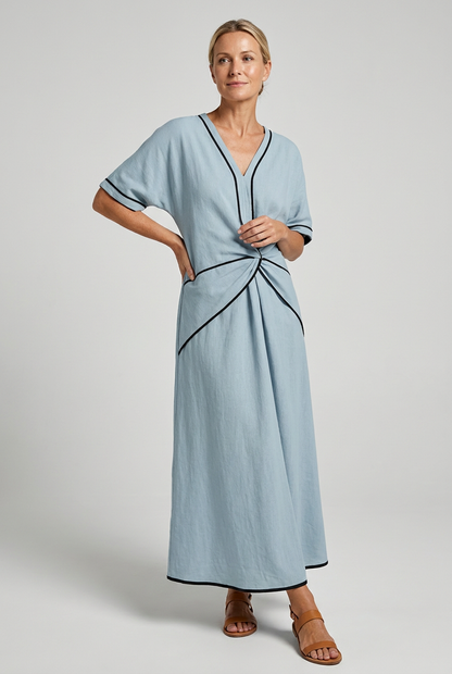 Women's twist-front maxi dress - model front