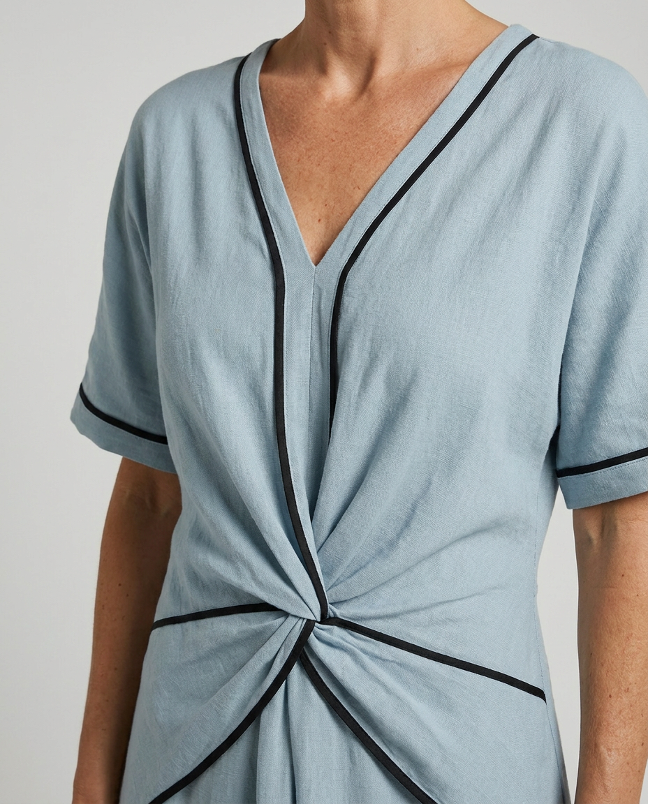 Women's twist-front waist detail